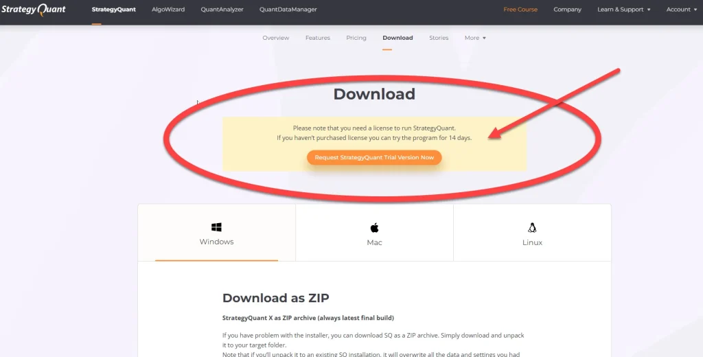 Doenload Strategyquant Gratis, Free